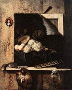 GIJBRECHTS, Cornelis Still-Life with Self-Portrait fgh oil on canvas